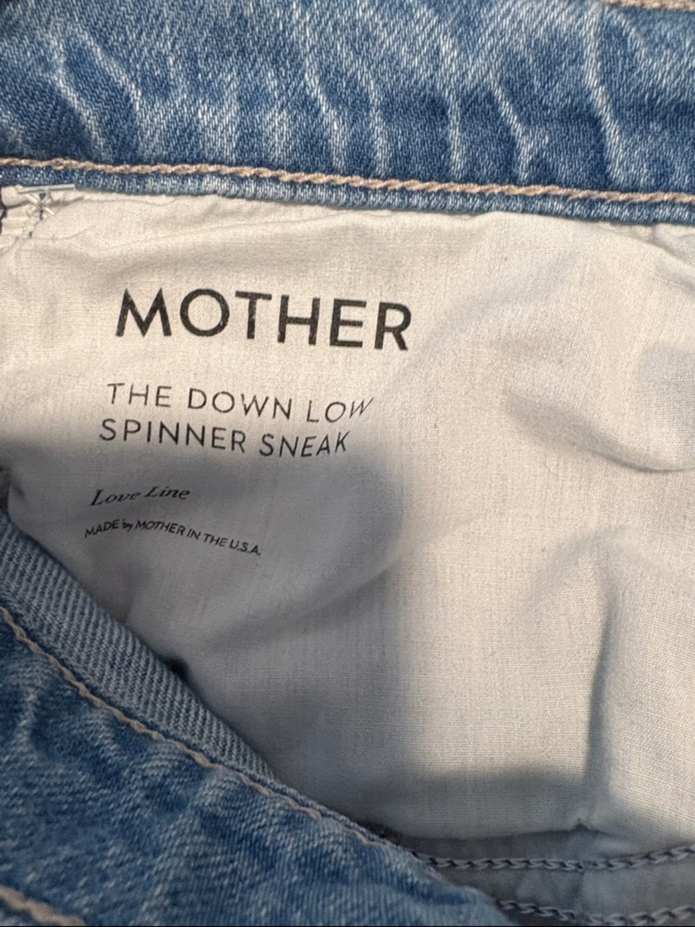 Mother superior jeans THE DOWN LOW SPINNER SNEAK size 32 - Picture 5 of 7
